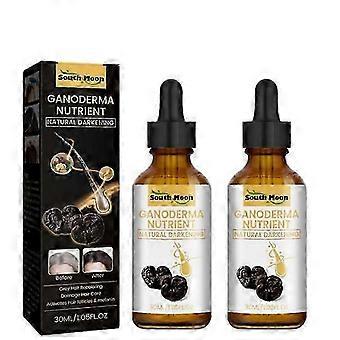 2 st nya anti-grånande hårserum Ganoderma Nutrient Hair Darkening Serums Anti-grått håressens För återväxt Tjockare Fylligare 25-26