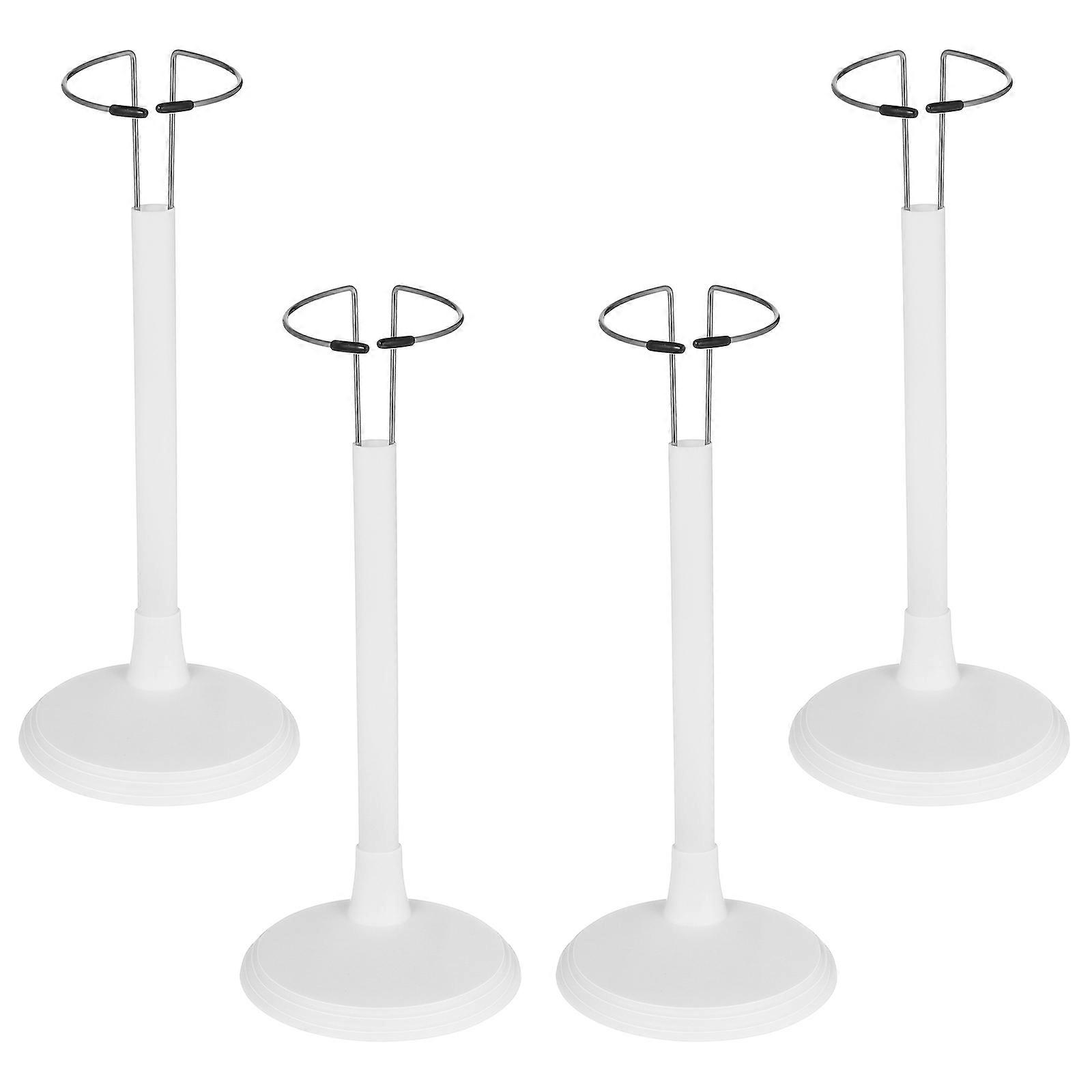 Doll Rack Doll Support Stands for Display Use 20Pcs White Plastic Material