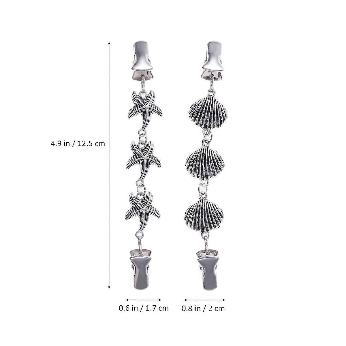 Sweater Chain Clips Classic Design Shell Shape Holds Sweaters 2Set