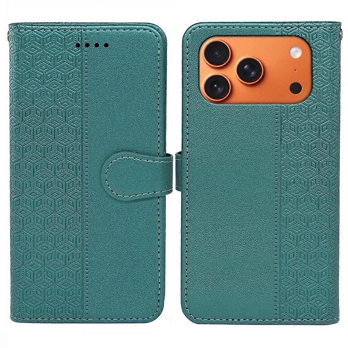For iPhone 17 Pro Wallet Phone Case Pattern Imprint Leather Flip Cover