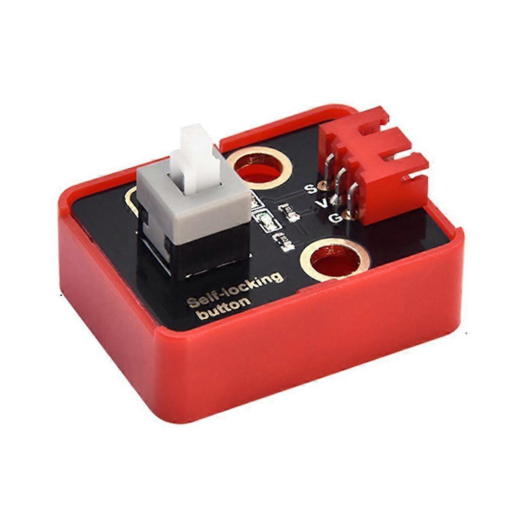 Self-Locking Button Module DIY Electronic Building Blocks for Arduino/Microbit with Case