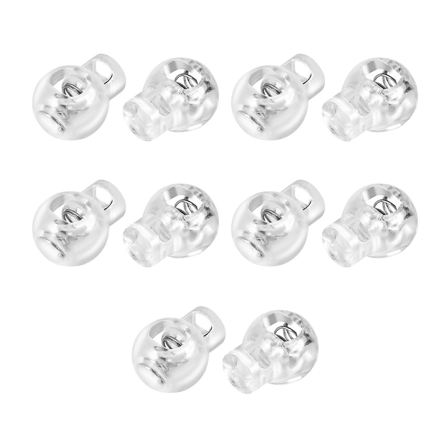  Plastic Toggle Spring Stop Single Hole String Cord Locks 10 Pcs