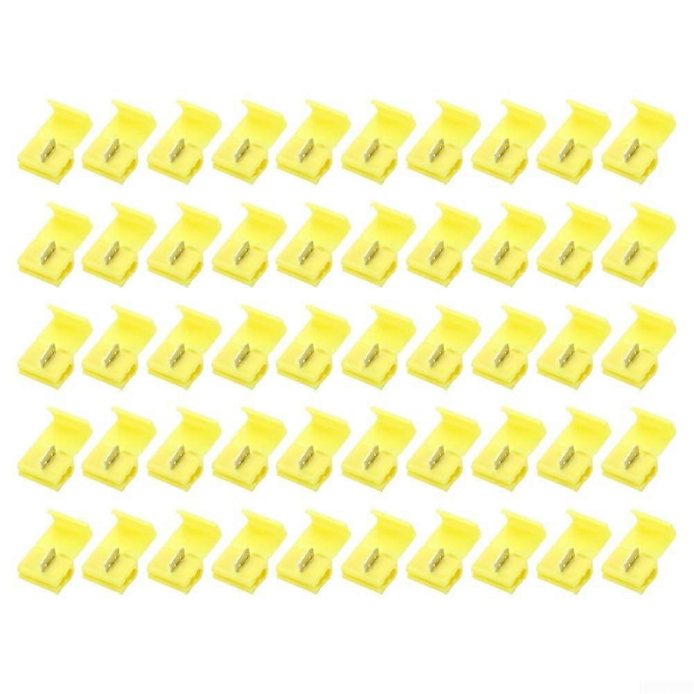 Yellow Insulated Wire Crimp Connectors 50 Pack for Secure Quick Electrical Connections