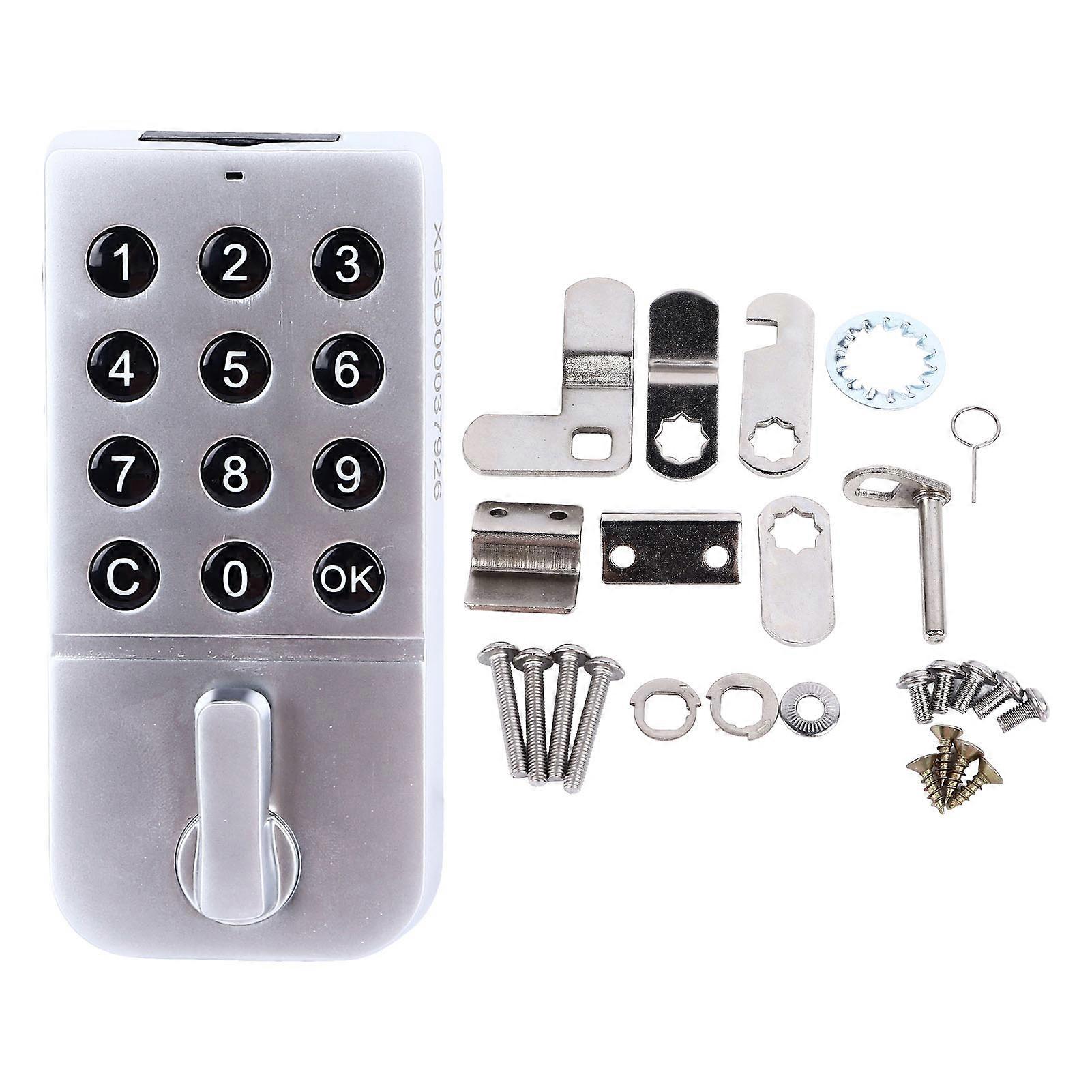 Electronic Cabinet Lock, High Security, Password Entry, Digital Touch Keypad, Coded Lock for Home Security Cabinet