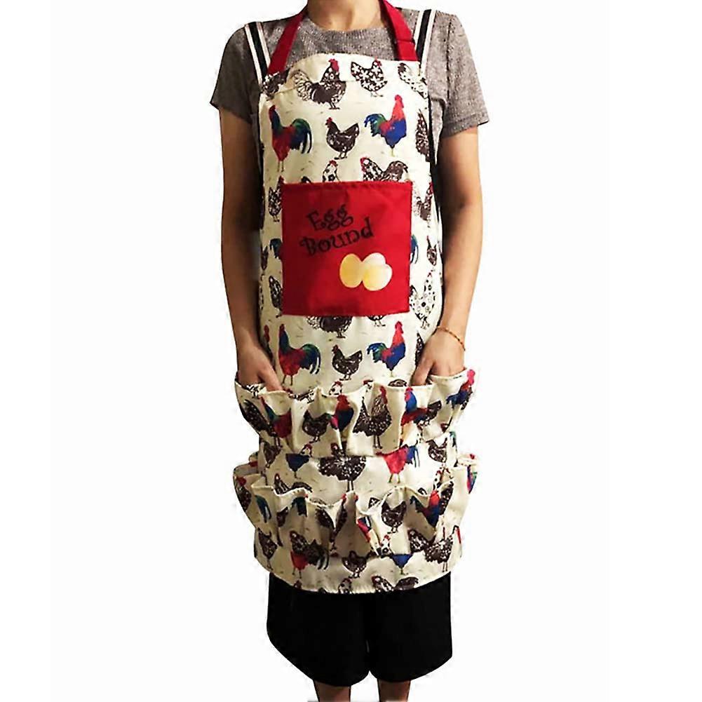 Egg Gathering Apron with 12 Deep Pockets for Hands Farm Egg Collecting and Holding