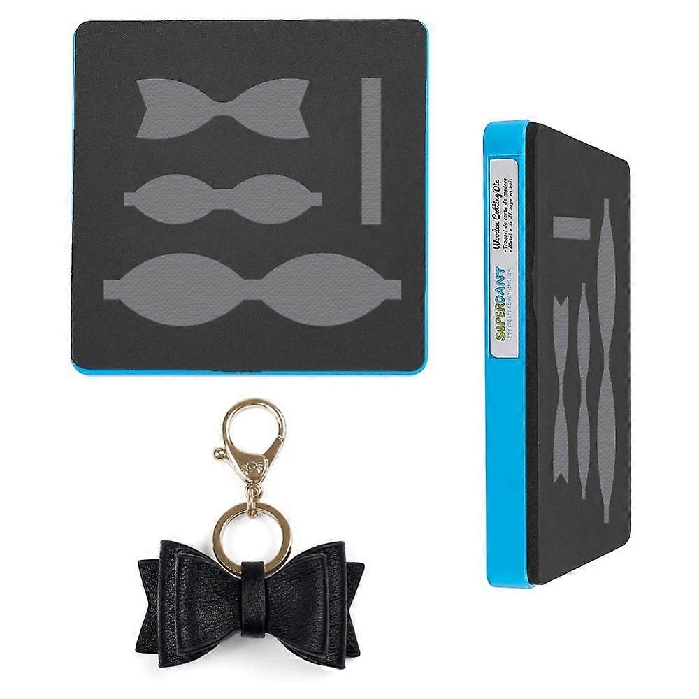 Leather Bowknot Keychain Cutting Dies, 15x15cm, Blue