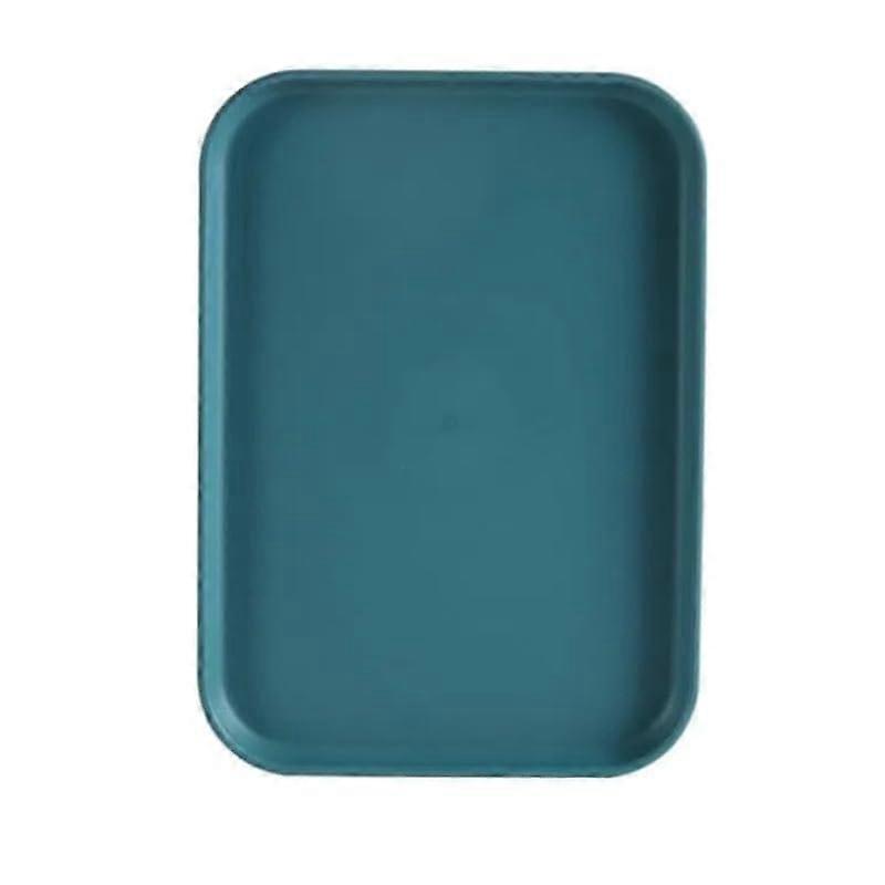 Plastic Serving Tray Ink Green 22x30.5cm Rectangular Easy to Clean for Kitchen Restaurant Hotel