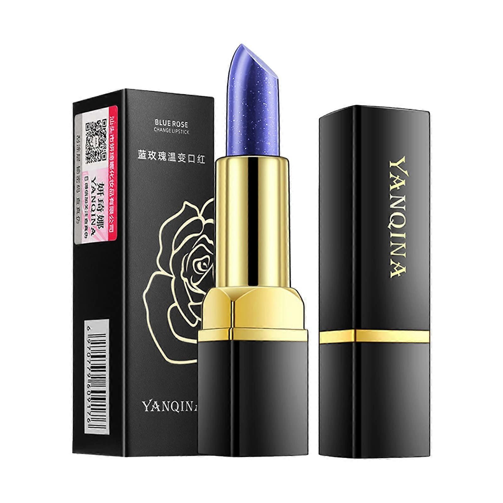 Color Changing Lip Balm Blue Rose Temperature Activated Long Lasting Moisturizing Lipstick