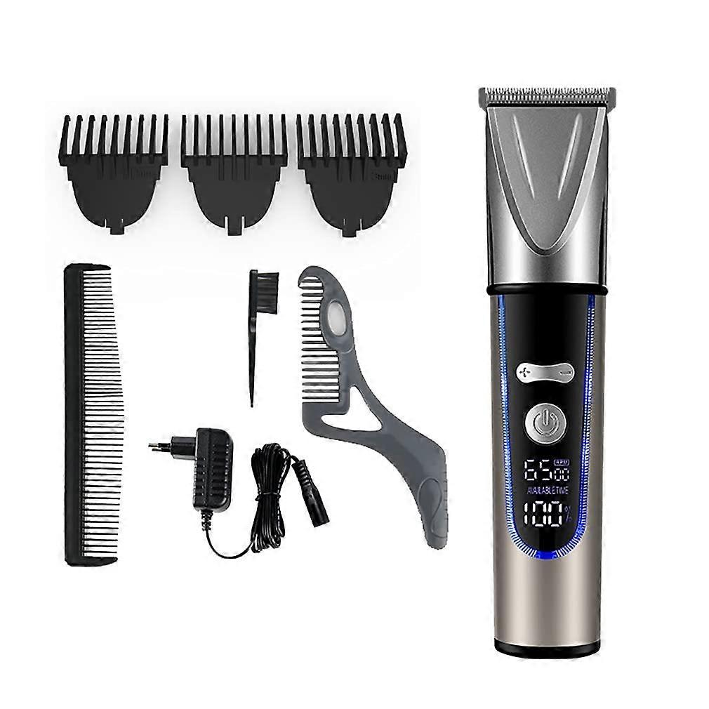 Cordless Hair Clipper and Beard Trimmer Kit with 3Speed Precision Control and LED Display
