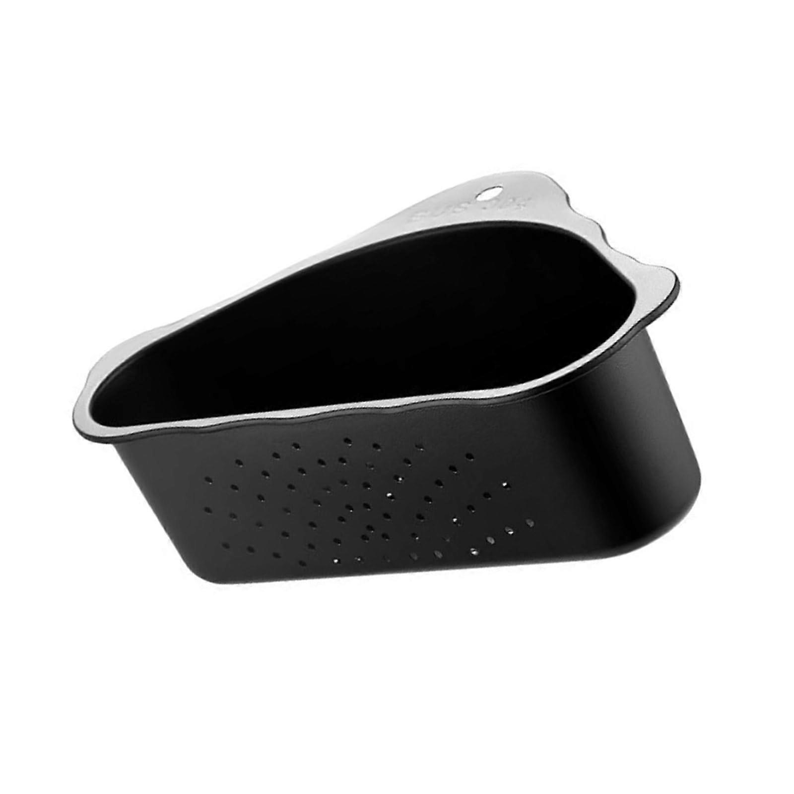 304 Stainless Steel Sink Corner Shelf Rustproof Triangular Strainer Basket with Suction Cups