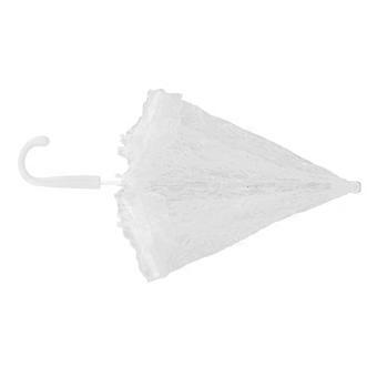Spetsparaply Vitt Brudbröllopsbroderiparaply Dansdekorerat paraply