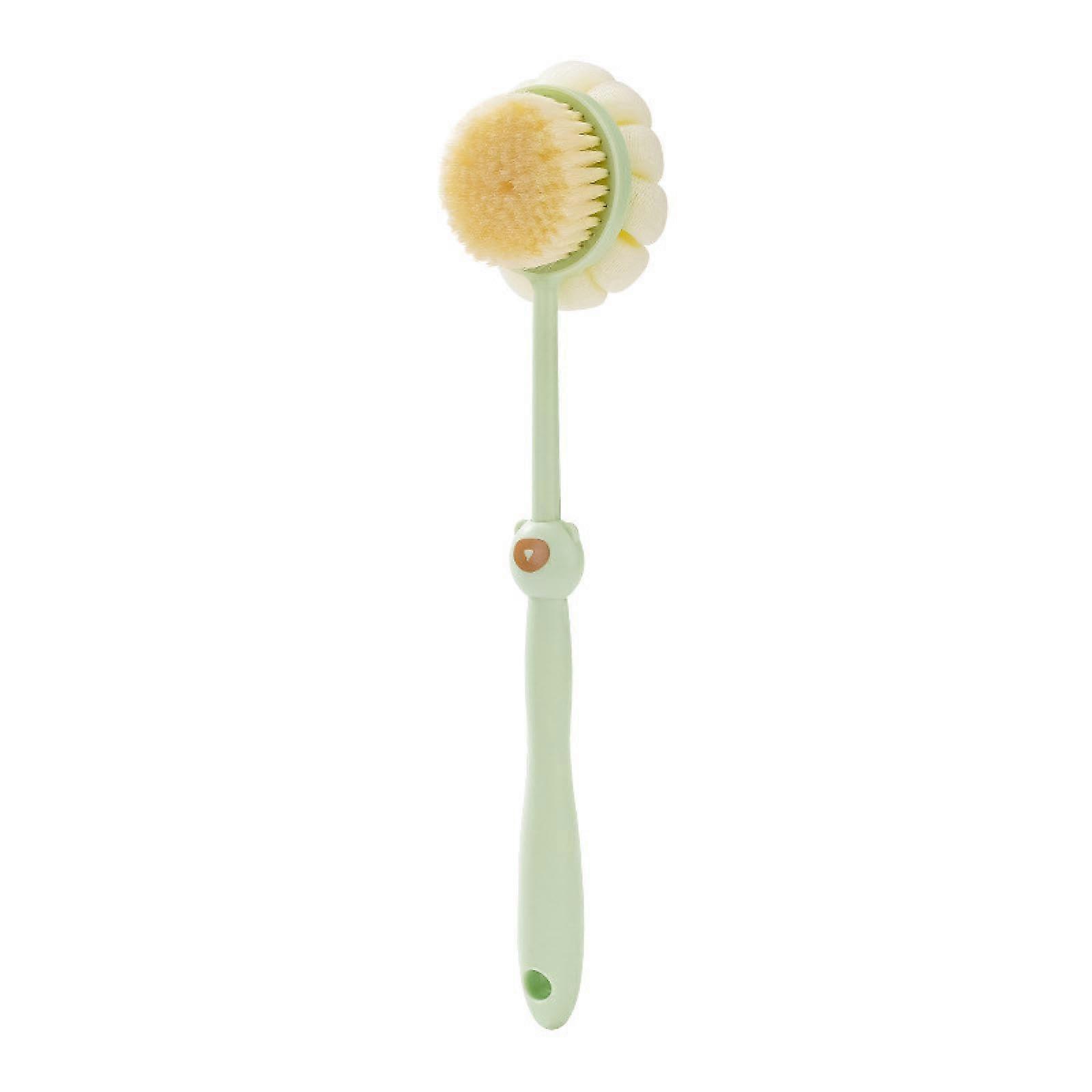 Bath Brush with Long Handle Reach, Soft Bristle Back Scrubber for Shower and Body Cleansing