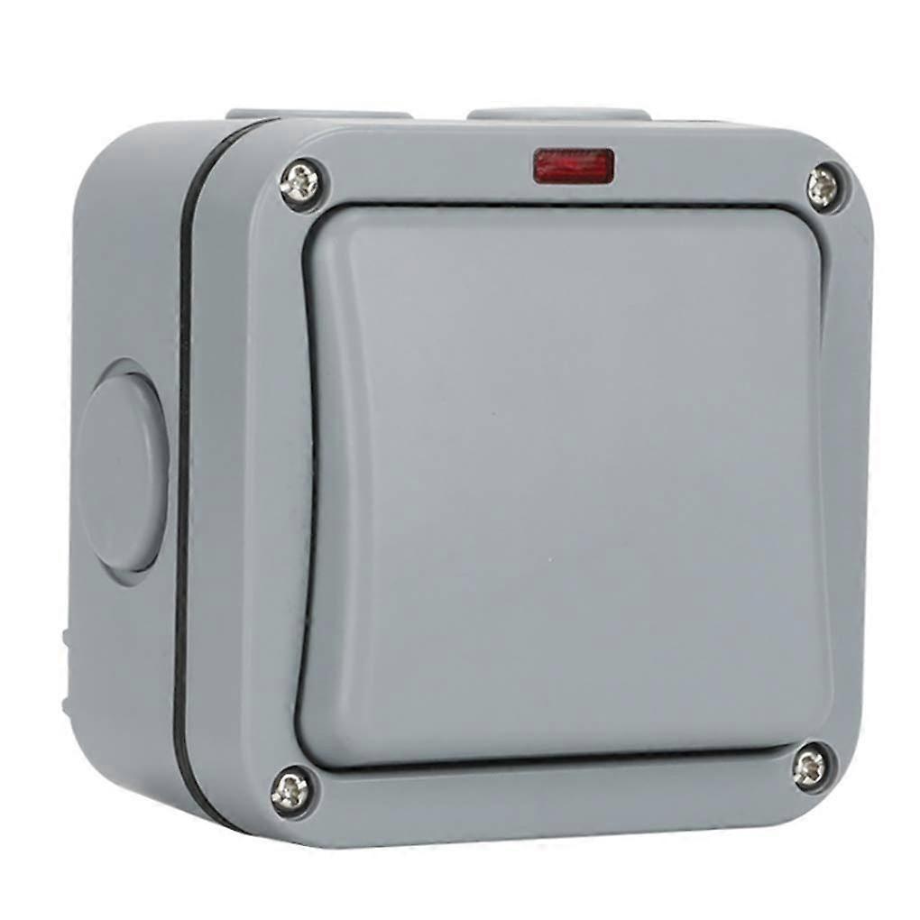 Waterproof Light Switch IP65 Outdoor Wall Push Button for Garden and Pool Splash Proof 1 Open