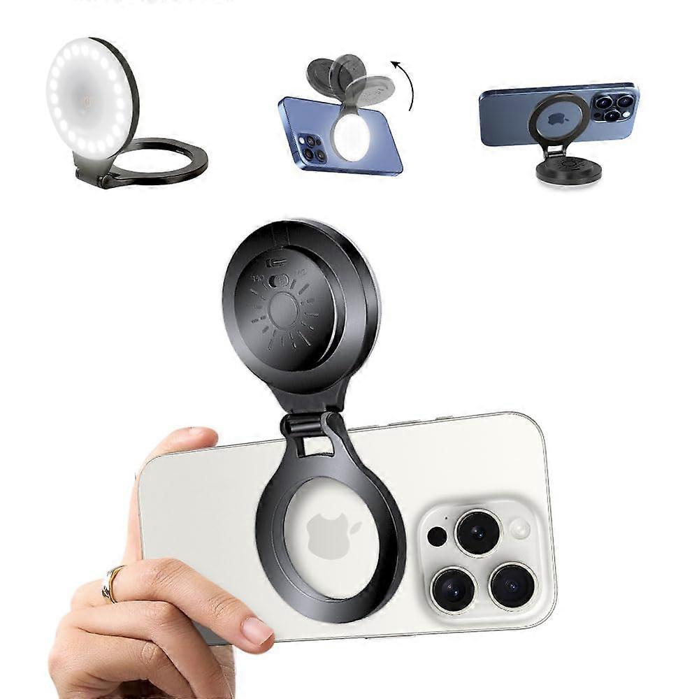 Selfie Ring Light Magnetic Mount for iPhone with Adjustable Tripod Stand for Video Recording