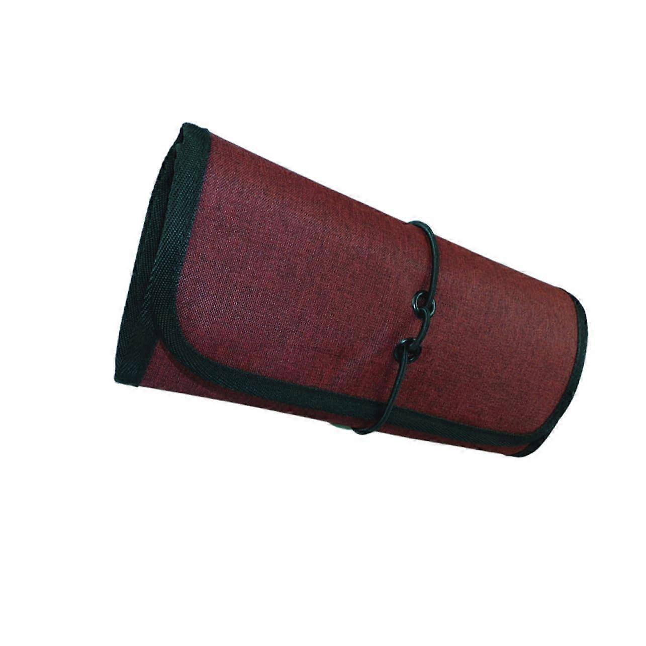 Large Capacity Cable Organizer Pouch for Electronics Accessories, Foldable Durable Travel Bag Red