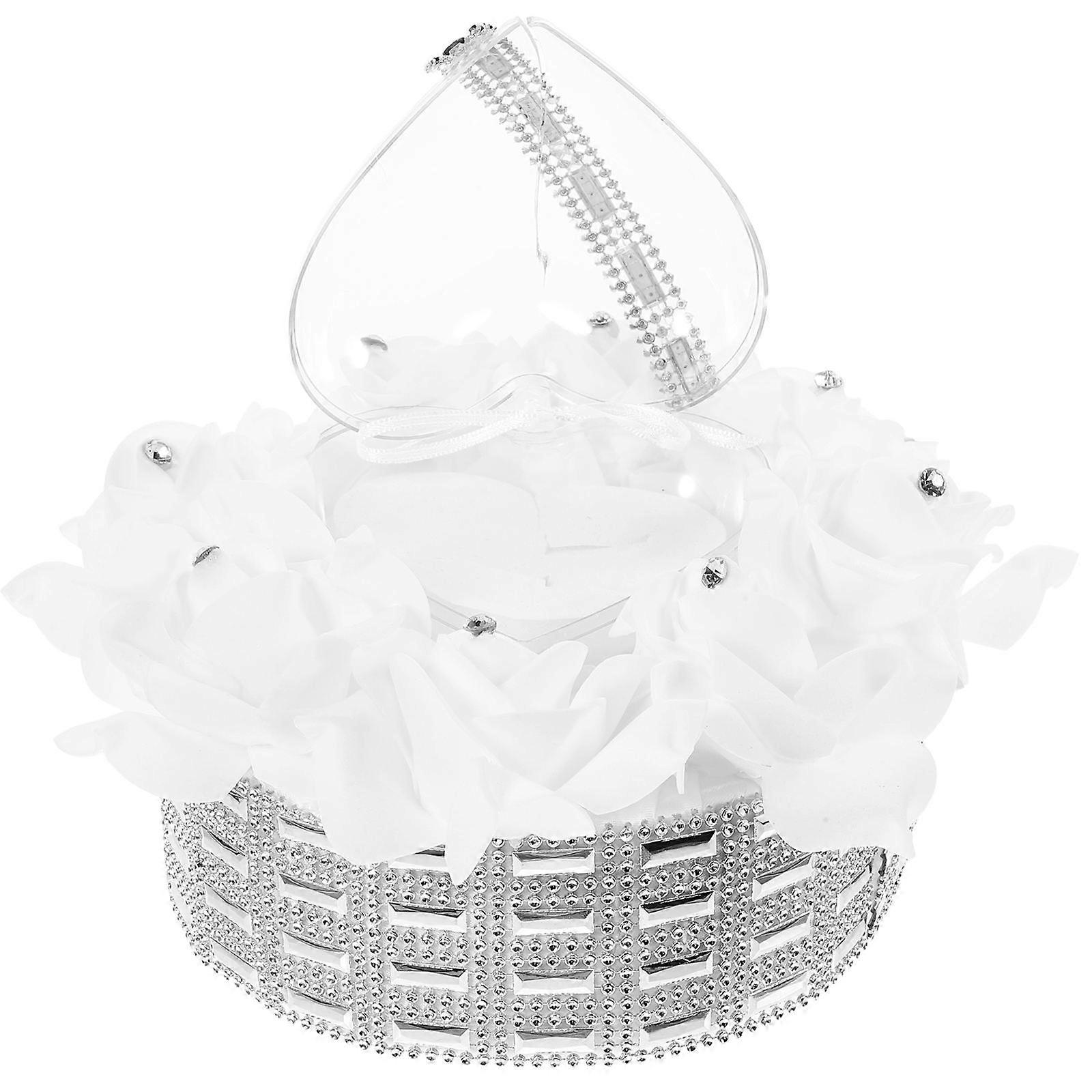 Heart Shaped Ring Box Wedding Accessory Couples Proposal Use Romantic Foam Material 1Pcs