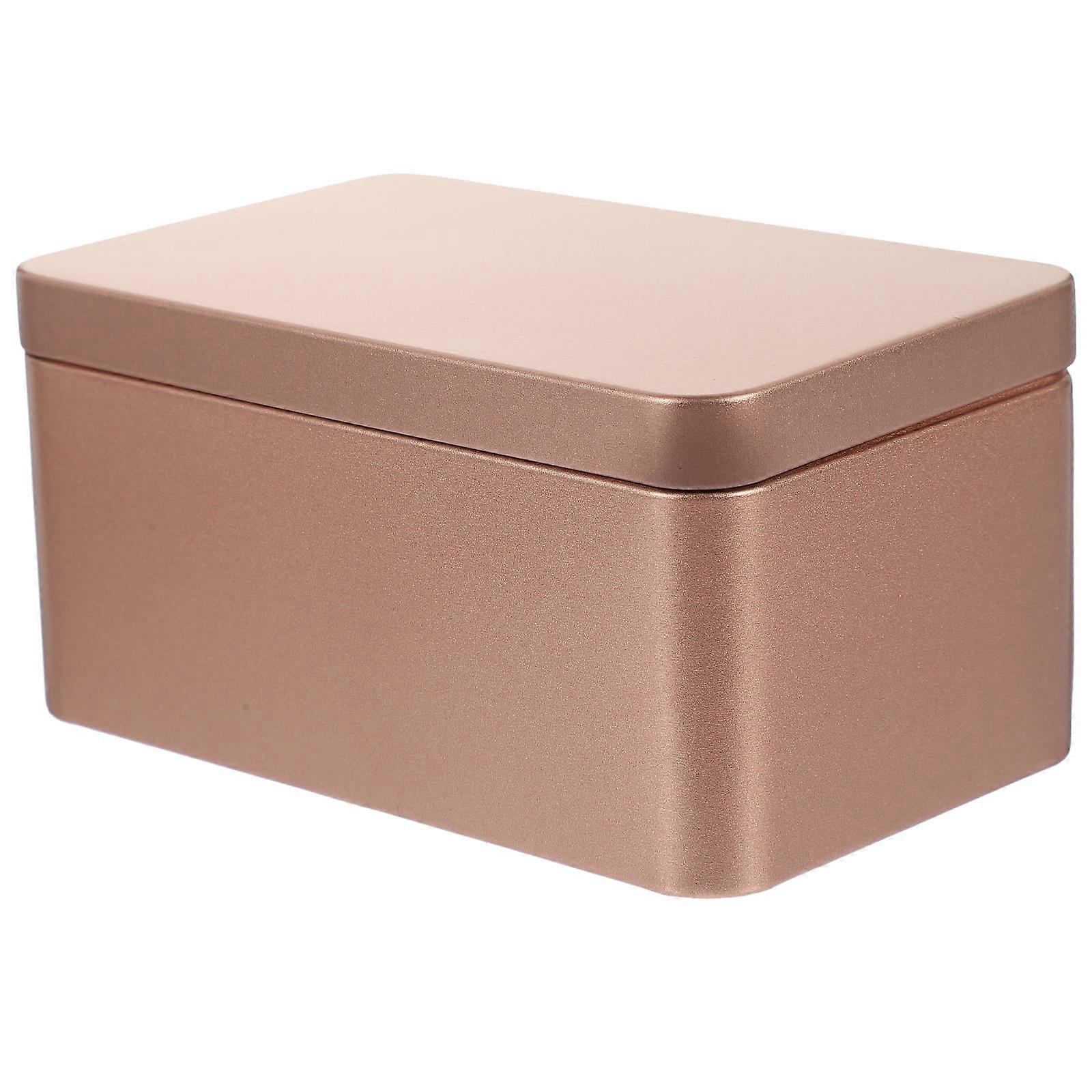 Rectangular Tinplate Box Tea Leaf Storage Container for Storage Red