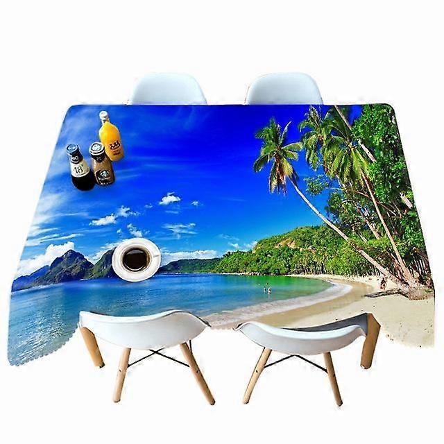 Tablecloth Style 1177 Anti-Stain Waterproof Rectangular Kitchen Dining Table Home Decoration