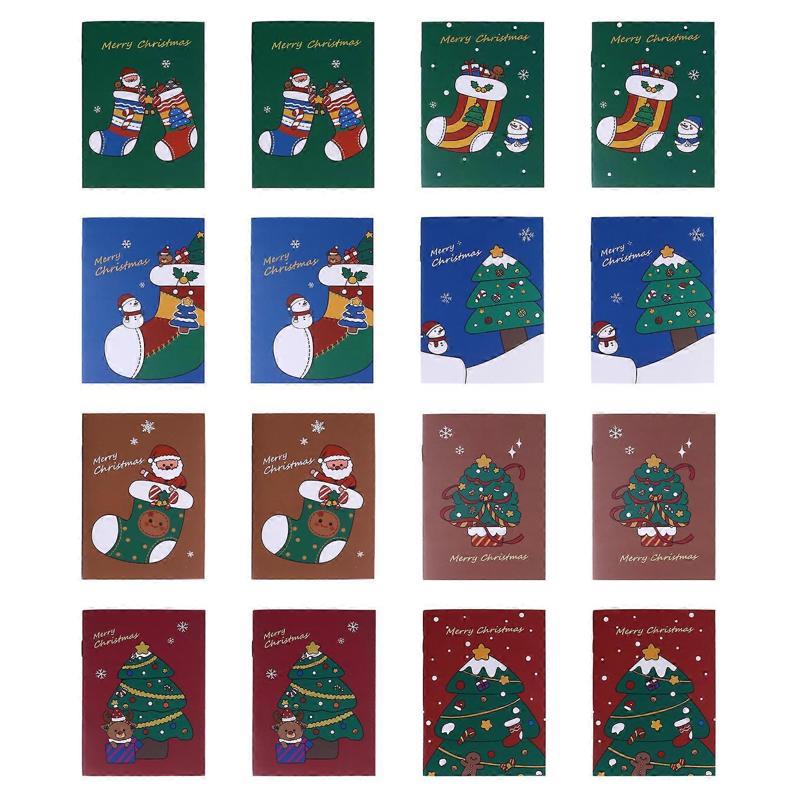 Christmas Theme Pocket Notebooks for Student Writing 100Pcs Assorted Color