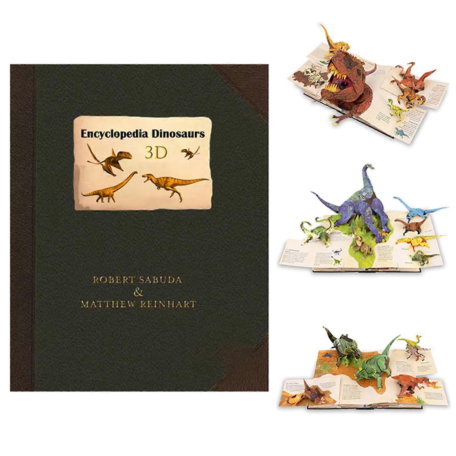 Prehistorica Dinosaurs 3D Pop-Up Encyclopedia, Interactive Educational Learning Book