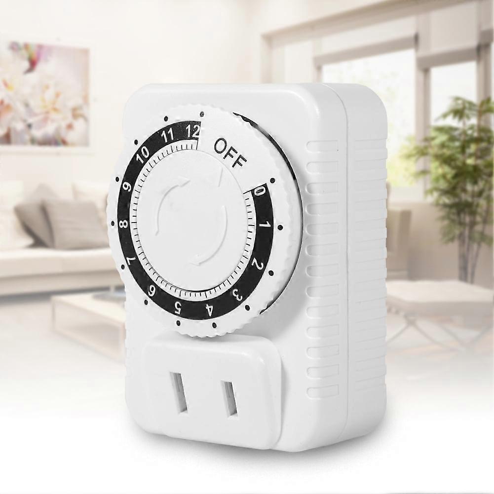 EECOO Electric Timer Socket,1Pc 12 Hour Electrical Mechanical Time Wall Plug Switch Digital Countdown Timer Socket Hot,Timer Plug
