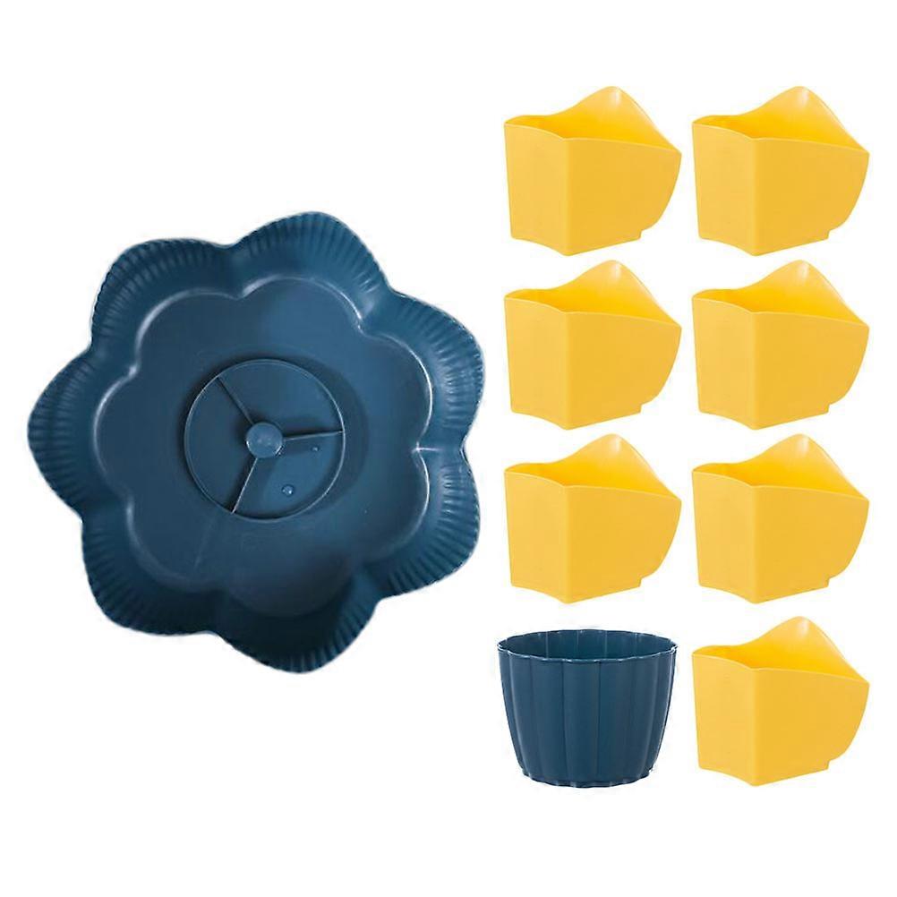 Vegetable Filter Basket Kitchen Rotatable Drain Basket Multi-grid Dried Fruit Platter