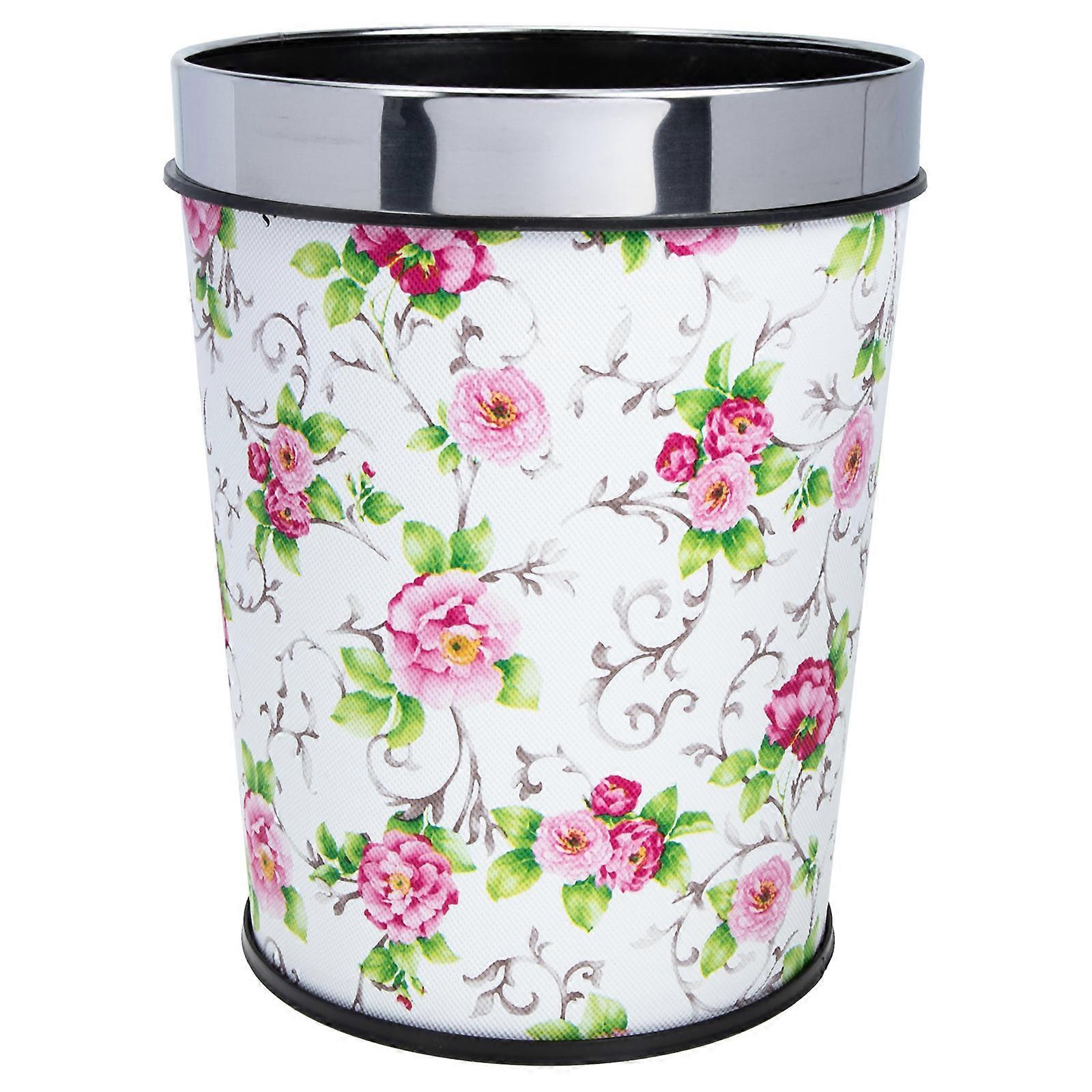 Retro Style Waste Paper Bucket Multi-function Storage Bin Practical Trash Holder