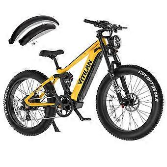 Vitilan t7 pro Yellow eBike Hydraulic Brakes Dual Air Suspension