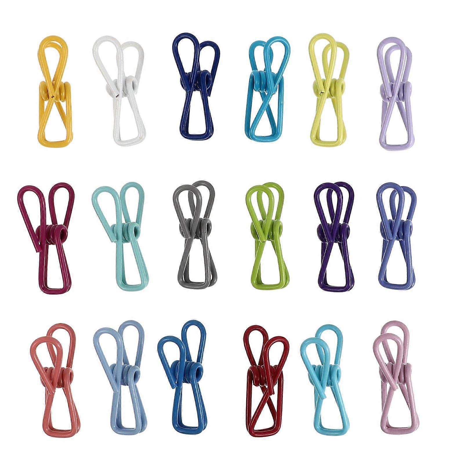 40Pcs Photo Fixing Clips Multi-function Windproof Clothespin Household Clips