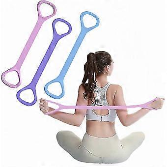 3 Pack Resistance Band with Handles, Figure 8 Elastic Bands for Working Out,Arm,Back,Shoulder Training Elastic Ropes, Exercise Equipment for Yoga-tfd