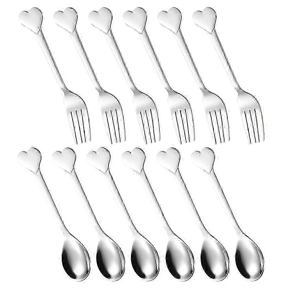 Multi-Function Stainless Steel Salad Fork and Dessert Spoon 1Set