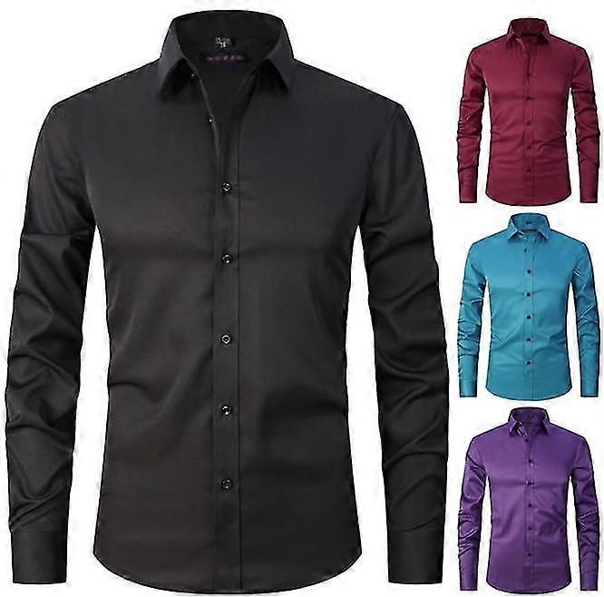 Långärmad Solid Casual Skjorta för män