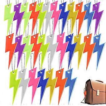 PVC Reflective Pendants Backpack Pendant for Decoration 120Pcs Assorted Color