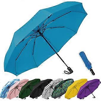 Automatic Umbrella, Windproof Compact Folding Umbrella for Rain, Lightweight Portable Travel Umbrella for Men and Women