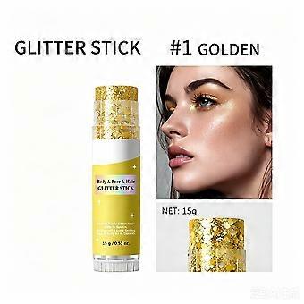 Glitter Stick Gel Texture Long-Lasting Dazzling Waterproof Eye Makeup Smudge-Proof Rich Sparkling Glitter