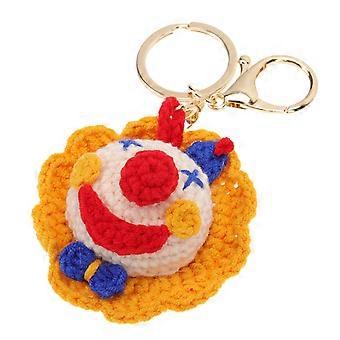 Clown Keyring Hand Knitted Key Chain For All Ages 12x6cm Multi Creative Design 1Set