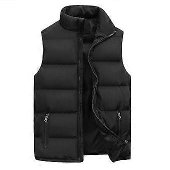 Men's Jacket Winter Warm Coats for Men Thickened Stand Collar Down Vest Oversized Jackets Puffer Vest Sleeveless Zipper Coat