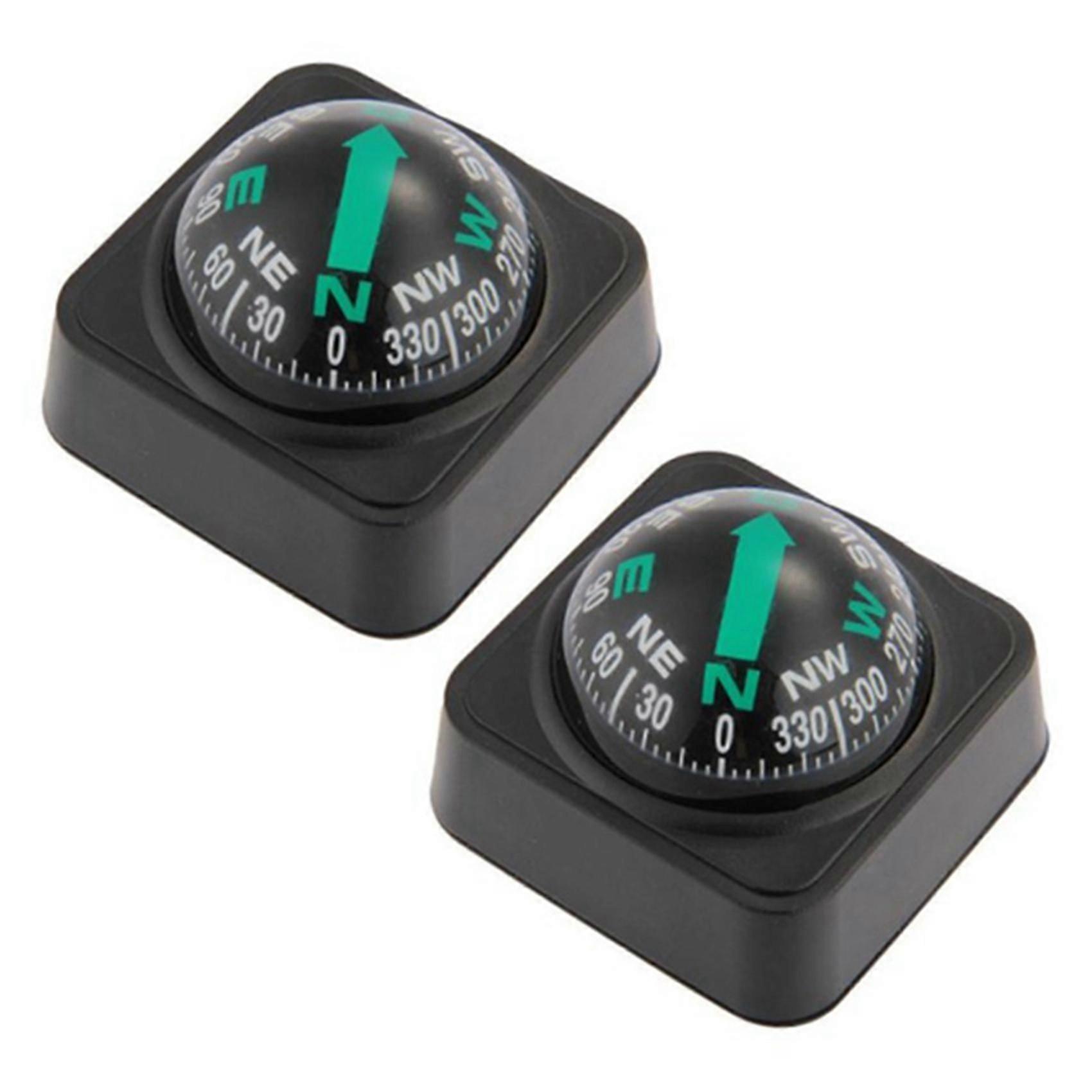 2x Kompas Dashboard Dash Mount Navigation Bil Båd Lastbil Sort