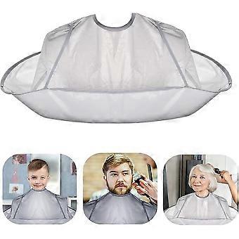 Capa de Barbeiro Barba Avental de Barbear Capa de Guarda-chuva Para Cortes e Cores de Estilo de Cabelo Salão de Barbeiro de Cabeleireiro de Família com Nylon Impermeável e Sel Flexível
