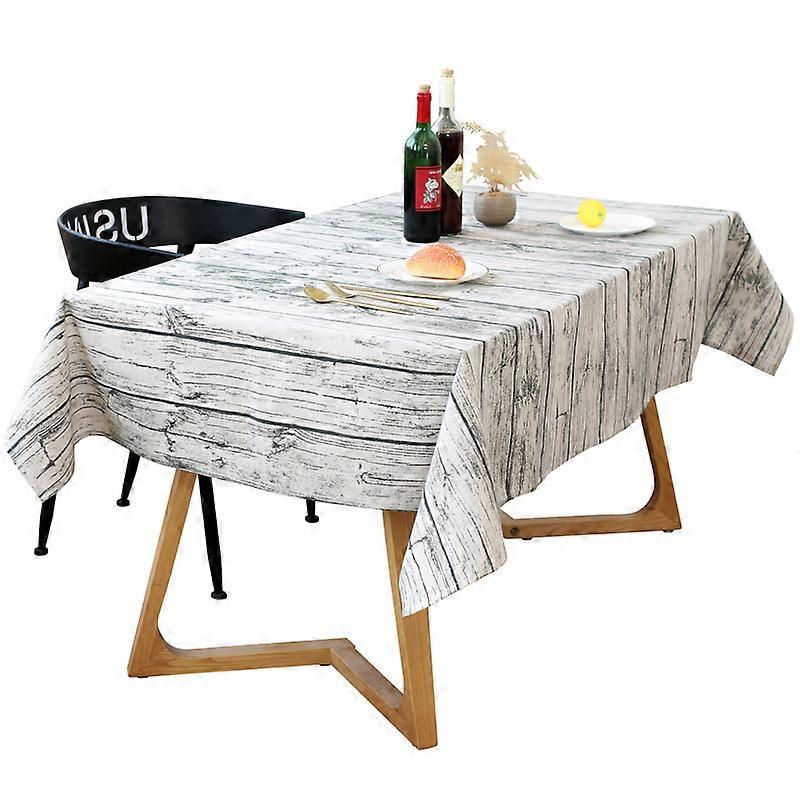 Linen Tablecloth Ldyllic Retro Waterproof Oilproof Thick Rectangular Wedding Dining Table Cover Tea Table Cloth