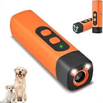 Dispositif anti-aboiements rechargeable pour chiens, idéal pour le dressage et l'amélioration des mauvais comportements (Orange)
