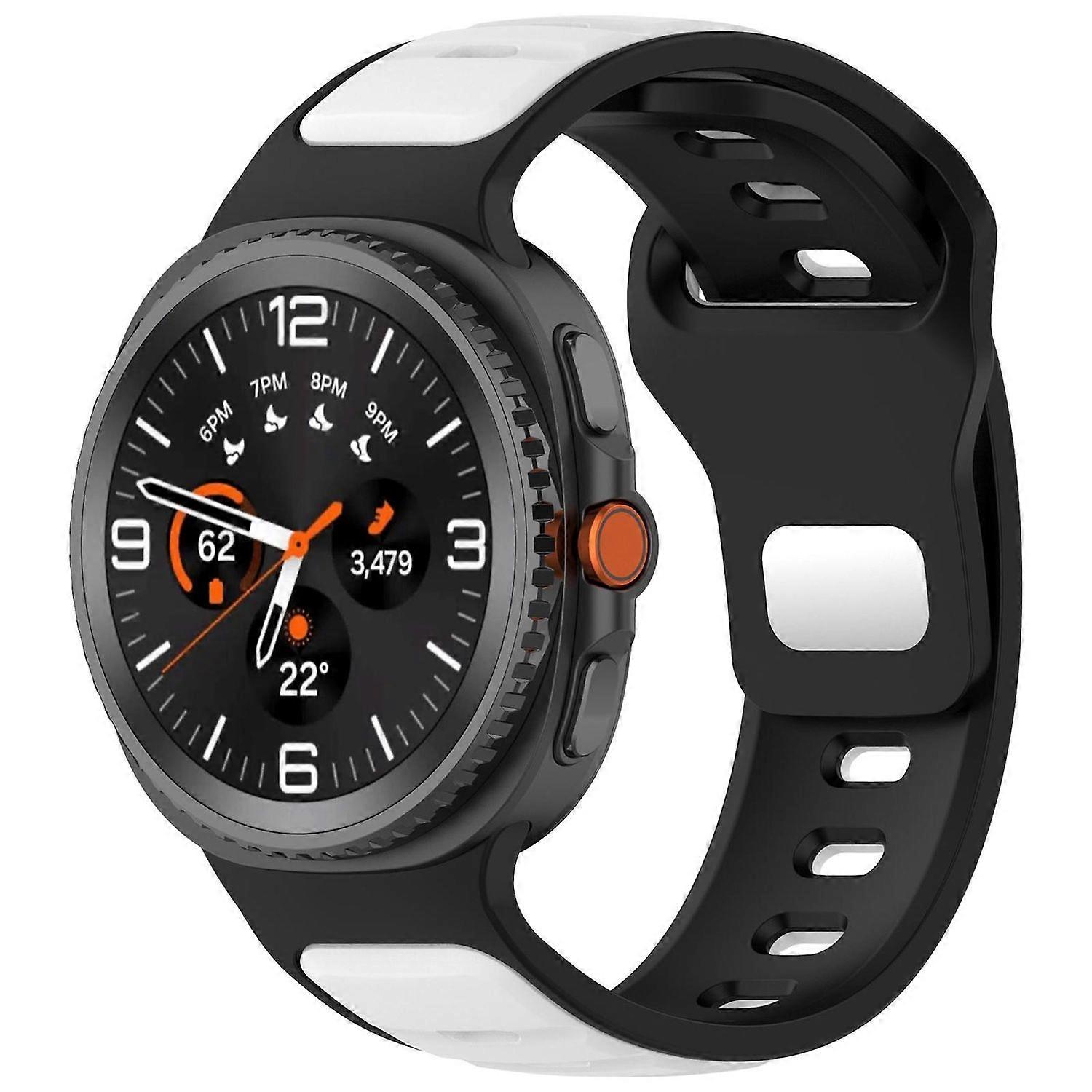 Silicone dual-color wristband with quick-release fastener for Samsung Galaxy Watch 8 / 8 Classic