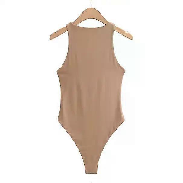 Tuta intera da donna slim con scollo rotondo