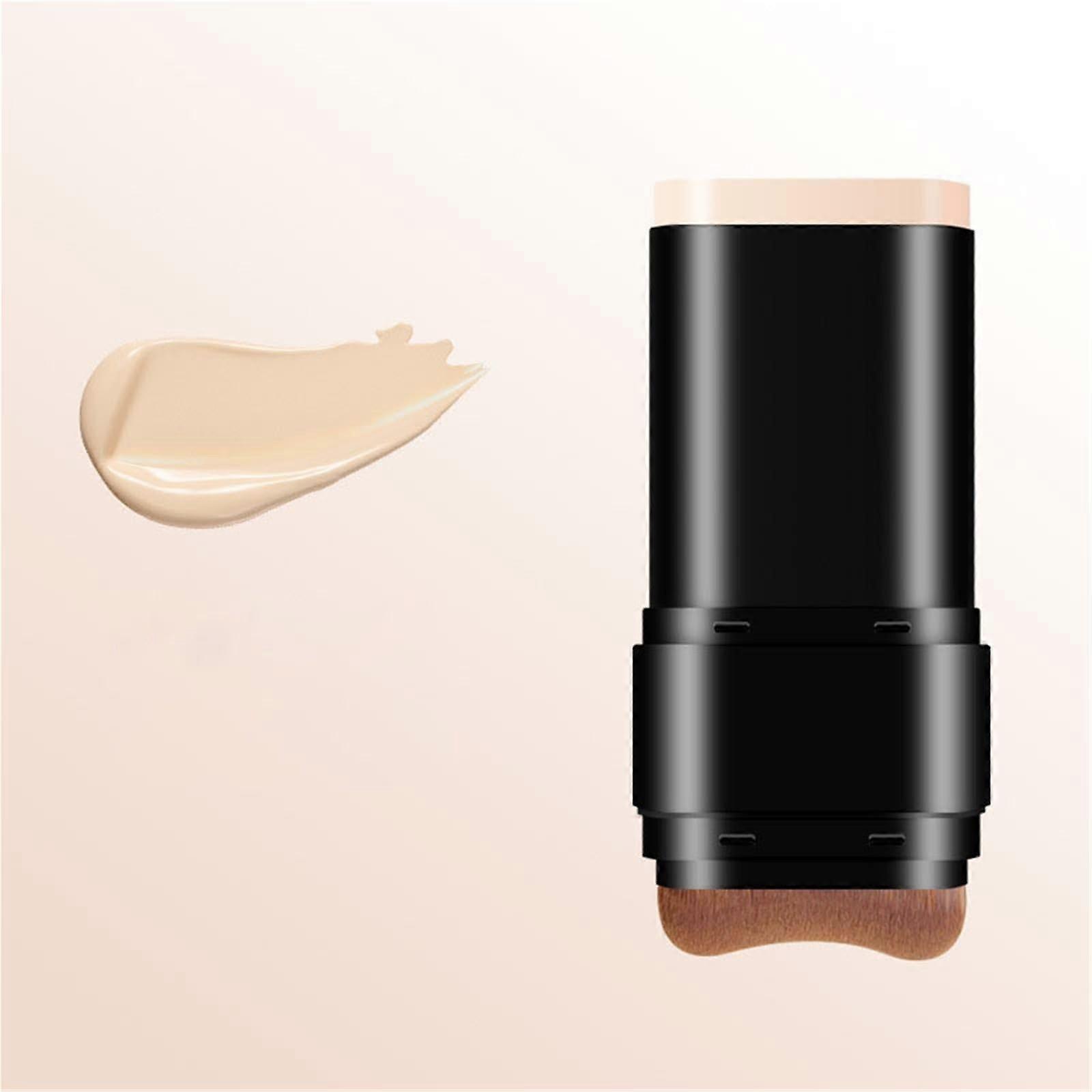 Hydrating Foundation Stick with Brush, Full Coverage Waterproof Formula for Easy Application