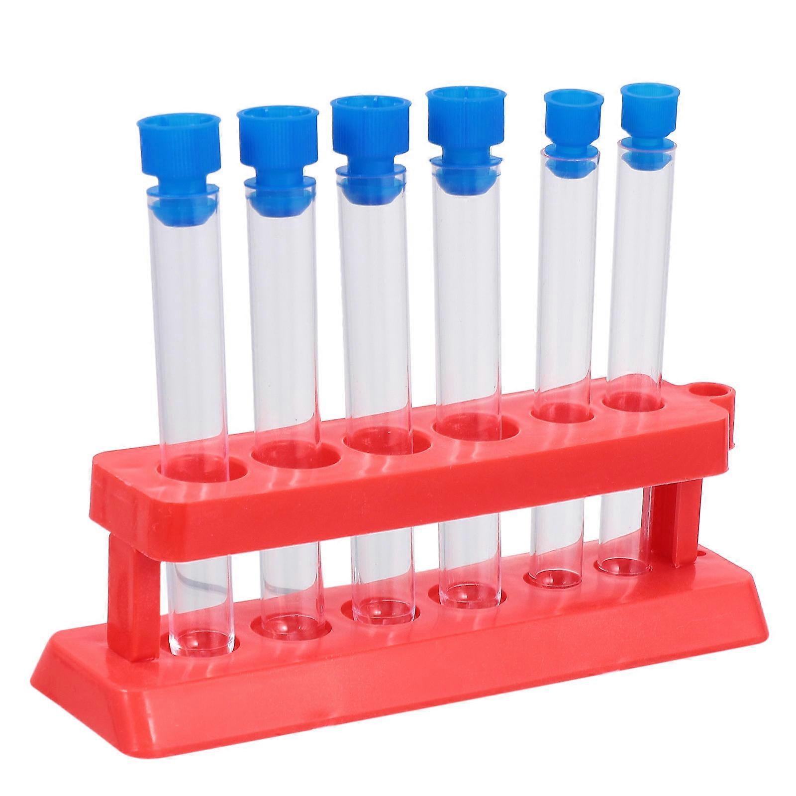 3 Sets Experimental Test Tubes Plastic Test Tube Racks Professional Supply