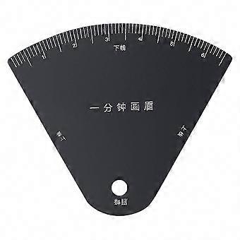 Symmetry Arch Guide: Lightweight Black Eyebrow Stencil Ruler Makeup Tool