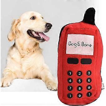 Pet Chew Toy, Plush Mobile Phone Dogs Cats Probing Chew Toy Interactive Dog Chew Toy Tear Resistant(red) 876.