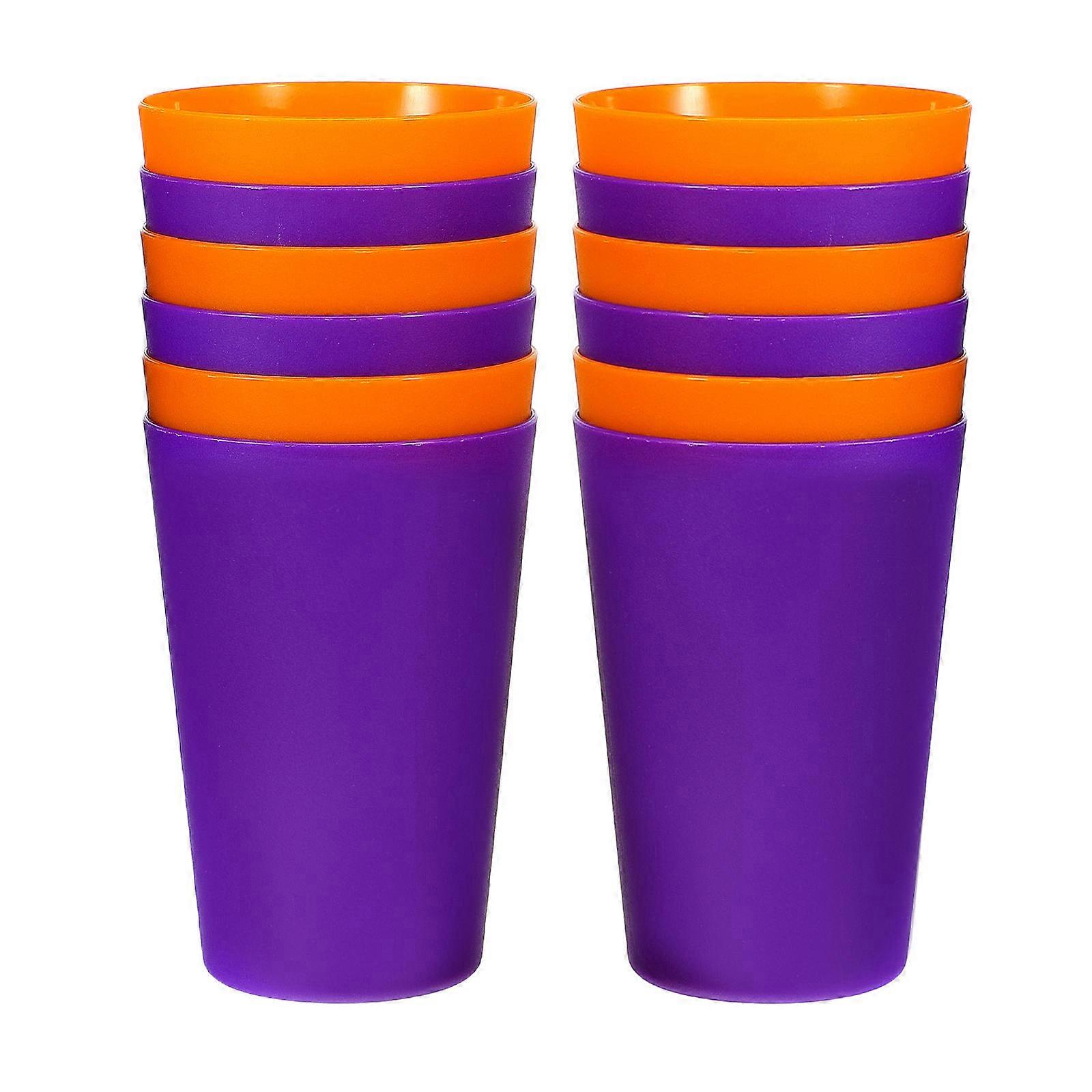 12pcs Plastic Solid Color Teeth Wash Cup Without Cover (Assorted Color)