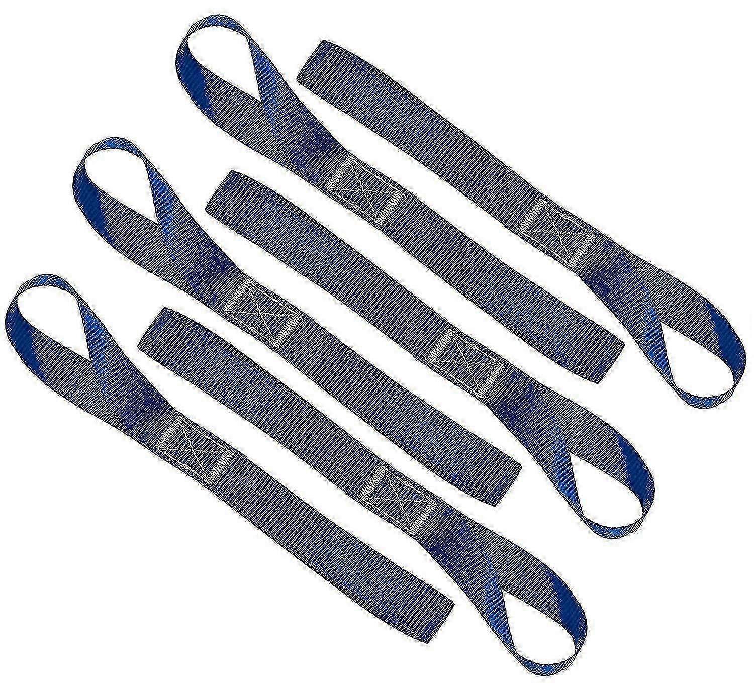 Soft Loop Tie Down Straps - 1500lbs Load Rated - 6 Pack Blue Securing Loops For Dirt Bikes