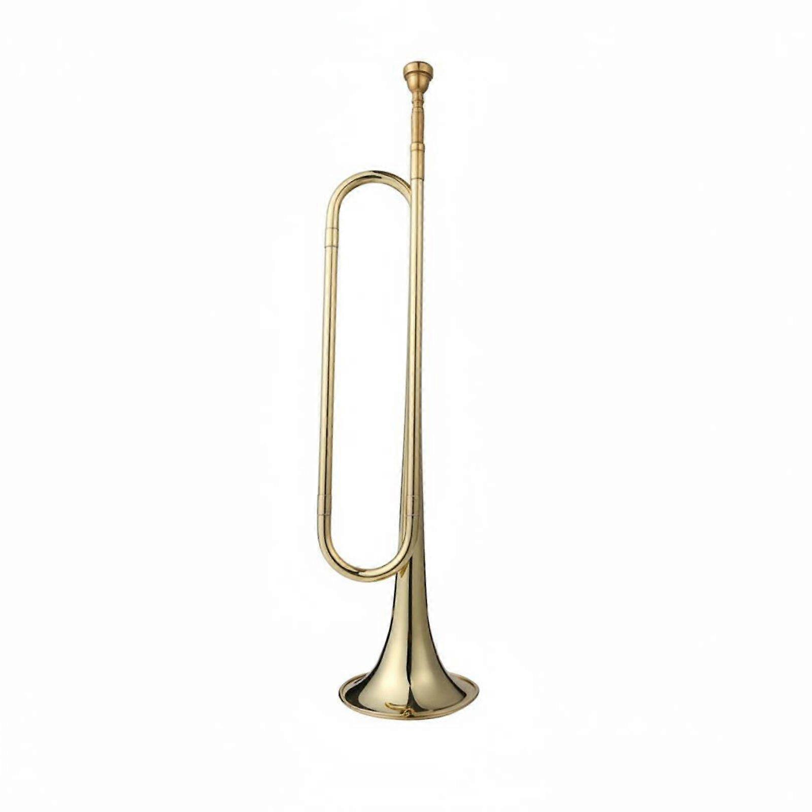 Brass Bugle Student Bugle Marching Band Instrument for Students, Beginners